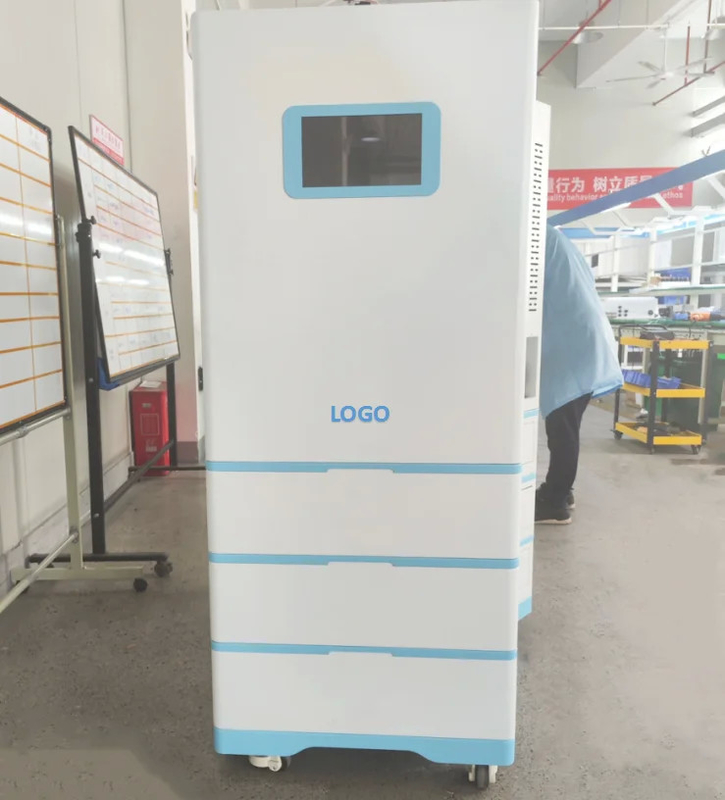 積み重ねた高電圧太陽電池 Lifepo4 リチウム電池 キャビネット オールインワン リチウム電池 インバーター 保存